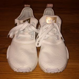 Adidas gold and white nmd r1